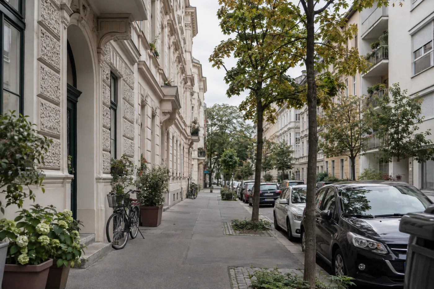 Wohnhäuser in einer Wiener Straße